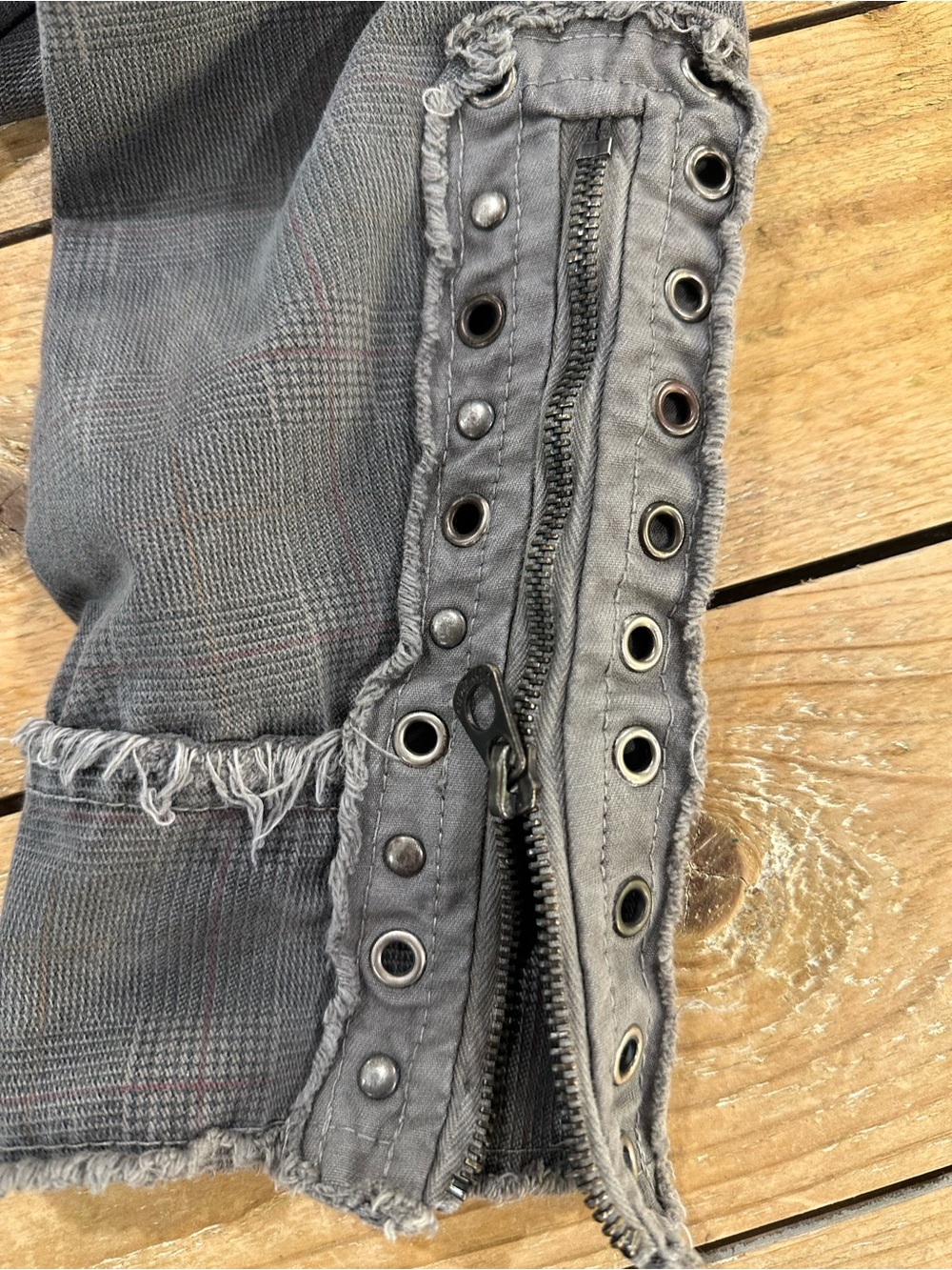 Miss Luna Distressed Utility Moto Jacket Y2K Grunge Avant Garde Patchwork M - Picture 8 of 16
